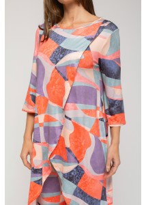 Conjunto  túnica larga y pantalón estampado 1