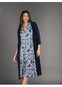 Kimono largo liso marino