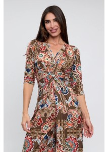 Mono nudo estampado tonos marrones