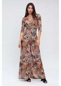 Mono nudo estampado tonos marrones