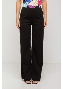 Pantalón recto con goma neocrepe NEGRO