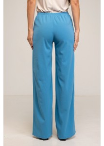 Pantalón recto con goma neocrepe  AZUL