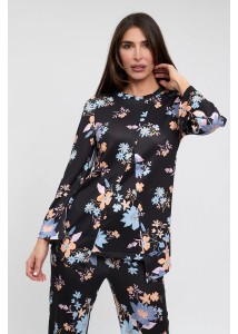 Conjunto de pantalón y jersey corte cruzado delantero japonés