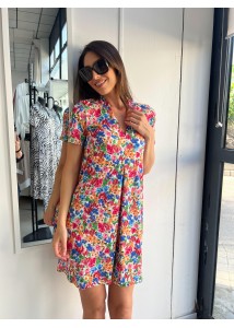 Vestido corto escote pico...