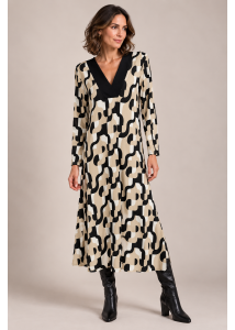 Vestido midi estampado...