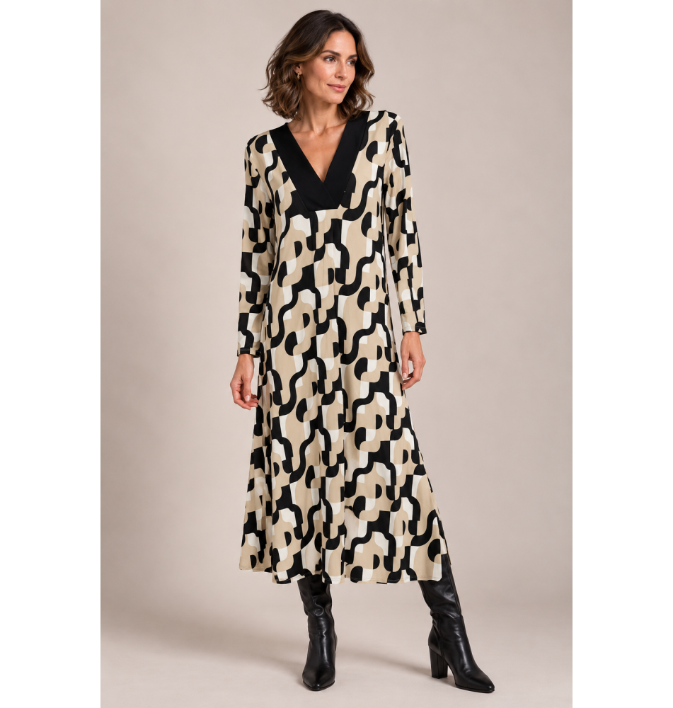 Vestido midi estampado Arami – Julie d’Orleac