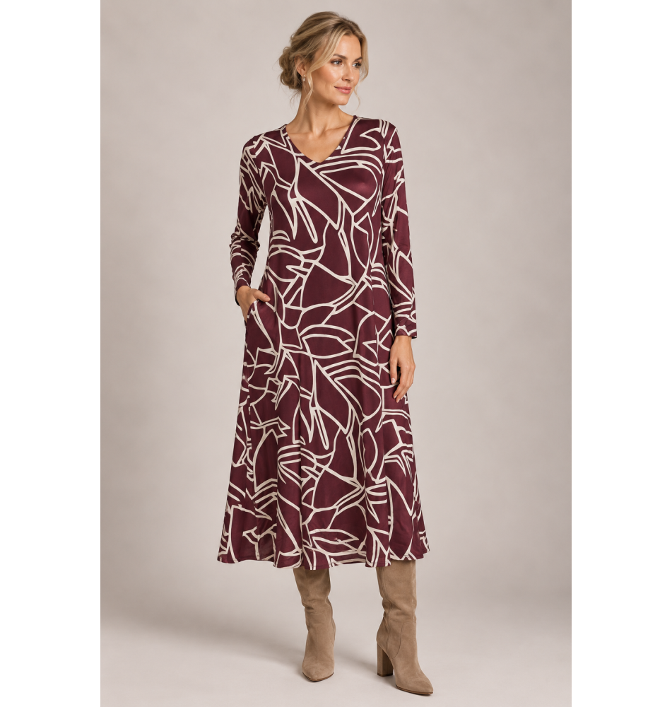 Vestido midi estampado lucca – Julie d’Orleac