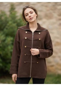 Chaqueta amplia con cremallera