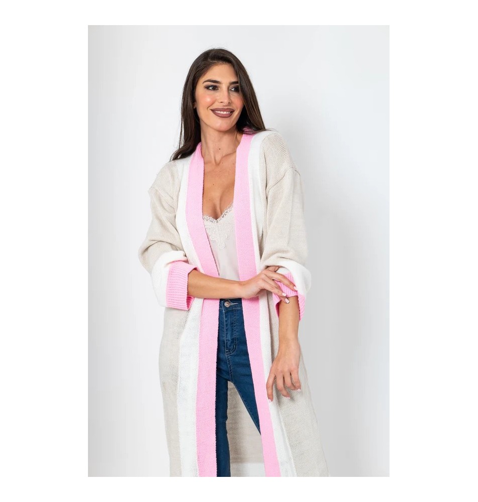 Chaqueta larga de punto