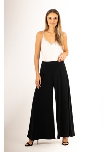 Pantalón ancho tipo palazzo con goma en la cintura